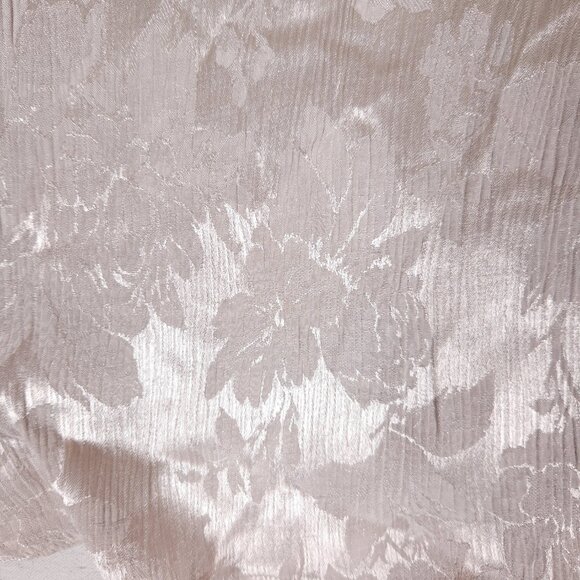 Carole Little Button Blouse Womens Size 14 Long Sleeve Floral Shiny Textured USA - Picture 12 of 14